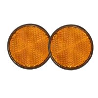 new prodects coming 2pcs 2 quot; Round Orange Reflector Universal For Motorcycle ATV Dirt Bike