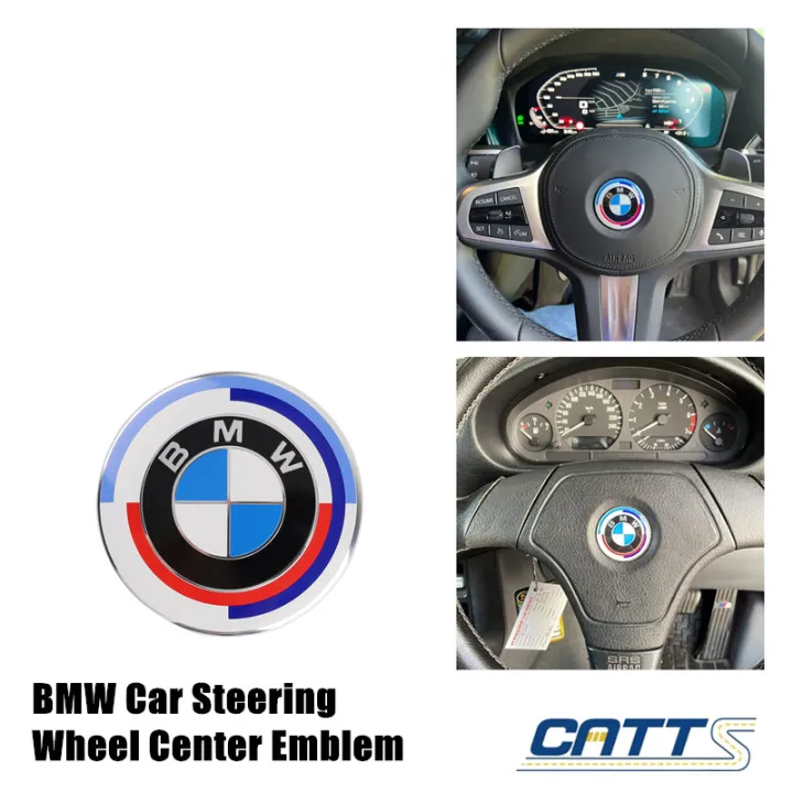 BMW 50th Anniversary Logo Car Steering Wheel Center Emblem Badge