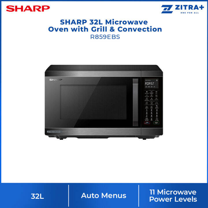 SHARP 32L Microwave Oven with Grill & Convection R859EBS Auto Menu