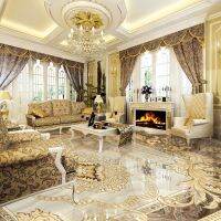 【CW】 European Floor Tiles Mural Marble Wallpaper Room Hotel Wear Non slip adhesive Luxury Wall Papers