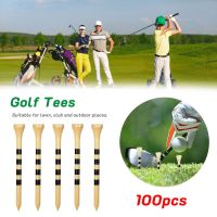 100Pcs Golf Tees Bamboo Tee Golf Balls Holder Outdoor Sport Tool Golf Training Aids Stable Golf Ball Rest Golf Accessories