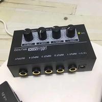 BNGUITAR เครื่องผสมแบบพกพา12V เครื่องผสมเสียงสำหรับกีตาร์แป้นพิมพ์เบสมิกเซอร์เวทีสตูดิโอ