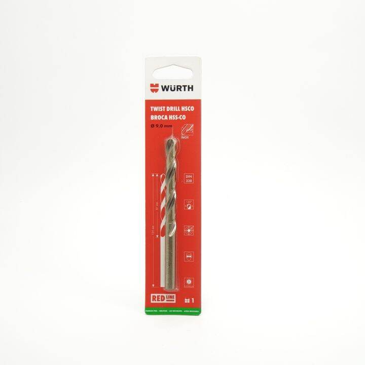 "Pro"ดอกสว่านเจาะสแตนเลส 9 mm. HSCO WURTH"_/\_ _/\_" Lazada.co.th
