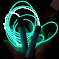 Upgraded Rechargeable Steel Inside Fiber Optic Glowing Flashing Skipping Jump Ropes For Adults Fitness Exercise Skip Rope