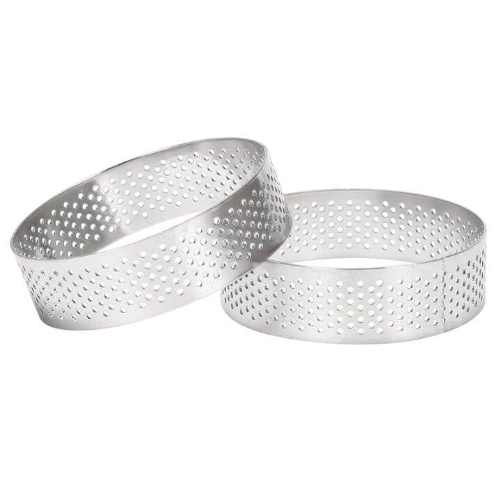 10pcs-circular-tart-rings-with-holes-stainless-steel-fruit-pie-quiches-cake-mousse-mold-kitchen-baking-mould