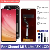 6.26 "สำหรับชิ้นส่วนจอสัมผัสแอลซีดีของเครื่องแปลงดิจิทัล Xiaomi Mi 8 Lite สำหรับ Xiaomi Mi 8 Youth Mi อะไหล่ทดแทนจอแสดงผล8X