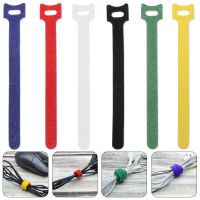 20Pcs 10*150mm/12.5*200mm Reusable Cable Nylon Strap Black Cable Cord Hook and Loop Ties Tidy Organiser for Cable Winder Cable Management