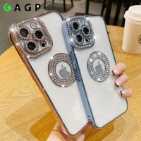 Logo Hole Bling Rhinestone for iPhone 12 14 Plus 13 Pro Max Case Glitter Diamond Luxury for iPhone 14 11 13 Pro Max Soft Cover