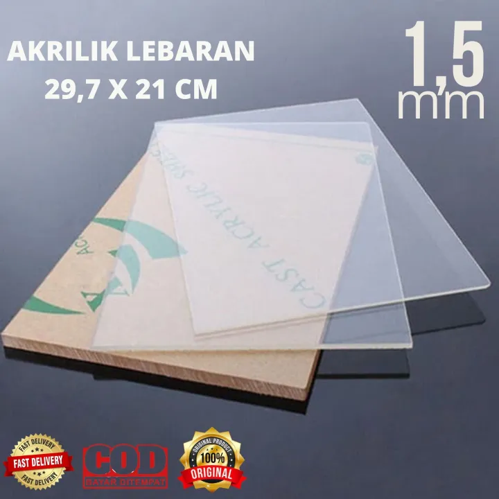 Papan Akrilik Ukuran A4 Tebal 15 Mm Bening Akrilik Lembaran Acrylic Bening Murah Lazada 5755