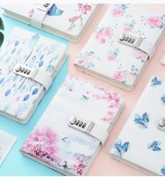 U 215*150Mm Flowers Building Code Password Notebook Diary Lock Fresh Thick Handbook Office School Student Stationery Gift Notepad