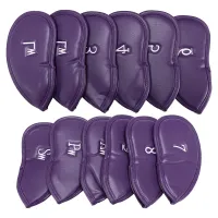 12Pcs Golf Iron Covers,Golf Iron Head Covers PU Leather Golf Iron Covers Set Colorful Golf Iron Headcovers