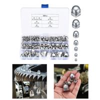 Kokiya 165Pcs สแตนเลสสตีลหยักเมตริก Acorn Cap Nuts Hex Dome Cap Assortment Kit, 7ขนาด4 M5 M6 M8 12