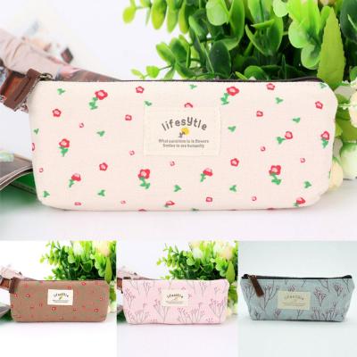 Pencil Case Pouch Purse Makeup Bag Retro Flower Floral Lace Pencil Bag Vintage