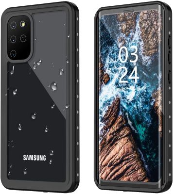 Samsung Galaxy S20 + PLUS Case,S20 PLUS เคสกันน้ำในตัวป้องกันหน้าจอ 360 ° เต็มร่างกายป้องกัน IP68 ใต้น้ำกันกระแทกสำหรับ S20 PLUS 5G สีดำ