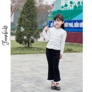Quần legging ống loe lót lông màu đen cho bé gái Khánh An Baby Na by