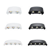 QIUBOSS LED โคมไฟติดผนังห้องนั่งเล่นห้องนอน AC110V 220โวลต์ LED โคมไฟติดผนัง IP65กันน้ำด้วยสำหรับนอกสวน2วัตต์4วัตต์จุดไฟ