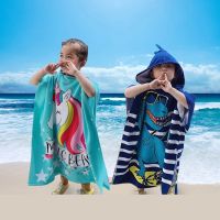 【DT】hot！ Newborn Wrap Blanket Cartoon Child Kid Hooded Cloak Infant Bathrob Baby Robe Cotton Boy Beach Unicorn Cap