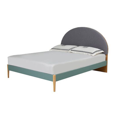 modernform เตียงนอน รุ่น HUDD ขนาด 6 ฟุต สีเขียวอมเทา