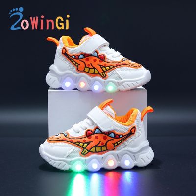 Size 21-30 Baby LED Sneakers Kids Lighting Children Air Mesh Casual Shoes Soft Sole Toddler Cute Glowing Tenis Para Niño