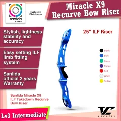 V Club Archery Sanlida Miracle X9 ILF Takedown Recurve Bow - 25