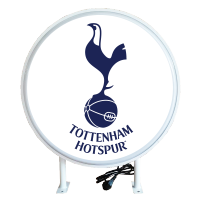 Tottenham Hotspur ป้ายไฟLED ป้ายฟุตบอล Lightbox ทรงกลมกรอบขาว กล่องป้ายไฟสำเร็จรูป โลโก้เฟุตบอล เส้นผ่านศูนย์กลาง 40/120 ซม.มีสินค้าพร้อมส