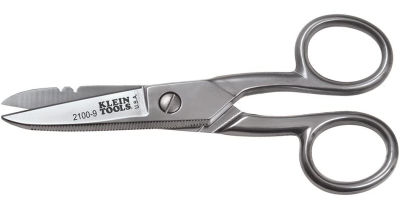 Klein Tools 2100-9 Stainless Steel Electricians Scissors with Stripping Notches, 5-1/4-Inch