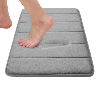 Memory Foam Bath Mat, Soft and Comfortable, Super Water Absorption,  Non-Slip, Thick, Machine Wash, Easier to Dry for Bathroom Floor Rug 
