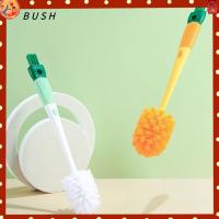 BUSH 4In1 แปรงถ้วยแครอท มัลติฟังก์ชั่ การ์ตูนลายการ์ตูน ที่ทำความสะอาดถ้วยแก้ว สร้างสรรค์และสร้างสรรค์ ด้ามจับแบบยาว แปรงล้างถ้วย เครื่องมือในครัวเรือน