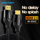 Vention dây cáp HDMI 2.0 HDMI to HDMI Cable HDMI 2.0 3D 4K 60FPS Cable HD HDMI Cable cáp HDMI kết nối tivi 1M 2M 3M 5M 10M 15M For Splitter Switch TV LCD Laptop PS3 Projector Computer Cable Cáp HDMI 2.0 4K