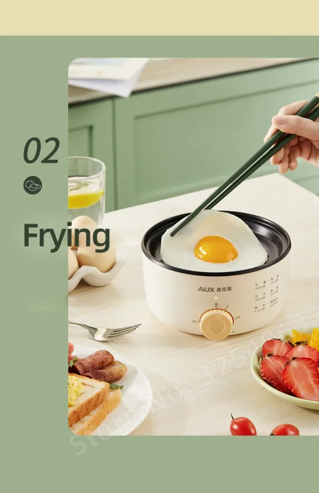 350W Electric Egg Boiler Breakfast Machine Automatic Steamer Egg Cookers  Egg Custard Steaming Cooker with Timer Food Warmer 220V