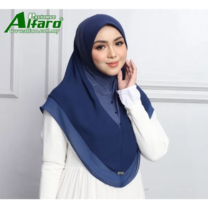 Tudung Sarung Lapis Saiz L Berdagu Layer Alfaro Berdagu Lazada