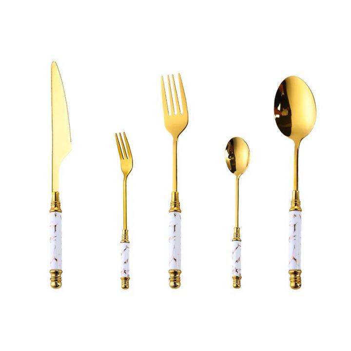 gold-dinnerware-set-stainless-steel-tableware-cutlery-fork-knife-spoon-flatware-set-ceramic-handle-travel-kitchen-silverware-50-flatware-sets