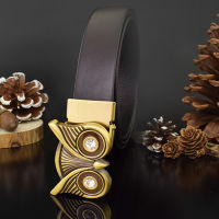 High quality Golden owl slide buckle luxury brand belts men genuine leather Waist Strap Vintage cowhide wide cintos masculino