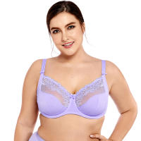 2021Womens Smooth Lace No Padding Full Cup Support Underwire Bra