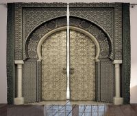 【HOT】✽✴ Curtains Aged Gate Pattern Doorway Design Entrance Architectural Room Bedroom