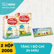 Combo 2 Hộp Bột Ăn Dặm Nestlé Cerelac Rau Xanh Bí đỏ Và Cá Rau Xanh 200g