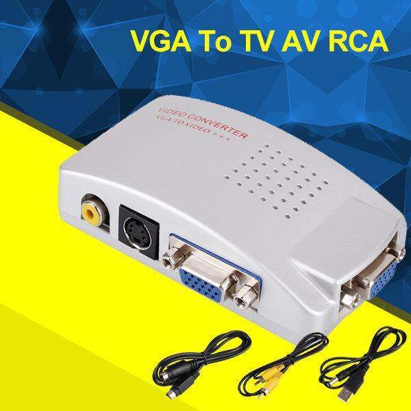 Universal PC Converter Box VGA to TV AV RCA Signal Adapter Converter