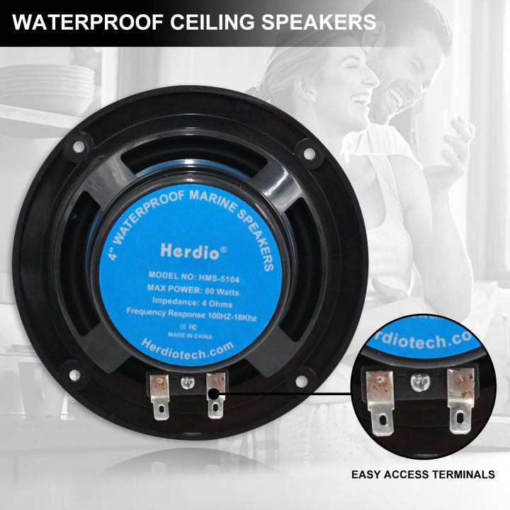 herdio-4inch-160w-2-way-marine-boat-waterproof-speakers-for-bathroom-outdoor-camper-spa-uv-proof-music-speaker-with-flush-mount