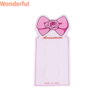 ?【Lowest price】Wonderful ป้ายแสดงปิ่นปักผม50ชิ้นสำหรับเครื่องประดับผมแบบทำมือโบว์น่ารักแบบแขวนกระดาษบรรจุภัณฑ์