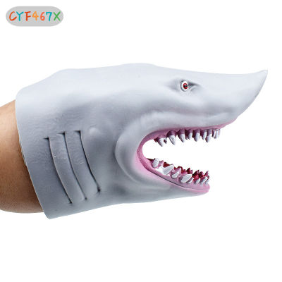 ถุงมือหัวสัตว์ CYF ฉลามตุ๊กตามือสำหรับเรื่อง TPR ของขวัญของเล่นเด็ก