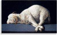 Life Agnus Dei By Francisco De Zurbaran โปสเตอร์ผ้าใบพิมพ์ลายศิลปะบนผนังโคมไฟของพระเจ้าคลาสสิกภาพวาดพระเยซูคริสต์การตกแต่งบ้านภาพพิมพ์ผลิตซ้ำสำหรับห้องนั่งเล่นไม่มีกรอบสำนักงานห้องนอน Xinchesxcm