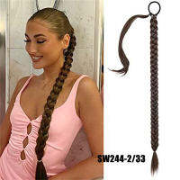 CNABPC จัมโบ้ pre braided TAIL 80cm Long Black BROWN Burgundy สีบลอนด์ Ombre สีห่อรอบกล่อง braids