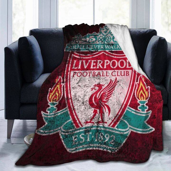 พร้อมส่ง-ผ้าห่ม-ผ้าไมโครฟลีซ-ผ้าสักหลาด-แบบนุ่มพิเศษ-ลาย-liverpool