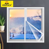 Window Heat Insulation Film Zipper Opening Indoor Windproof Warm Self-Adhesive For Energy Saving Crystal Clear Soft Glass Film Window Sticker and Film