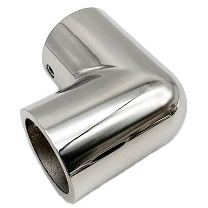 Boat Pipe Connector 316 Stainless Steel Marine Boat Yacht Hand Rail Fitting 90° Elbow Tube