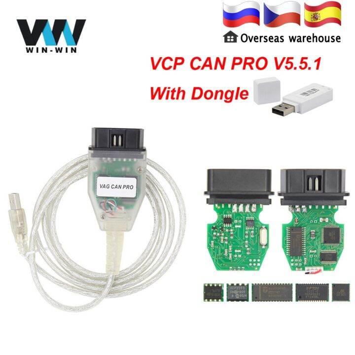 VCP VAG CAN PRO V5.5.1 K-Line OBD 2 OBD2 Car Diagnostic Auto Tool VCP ...