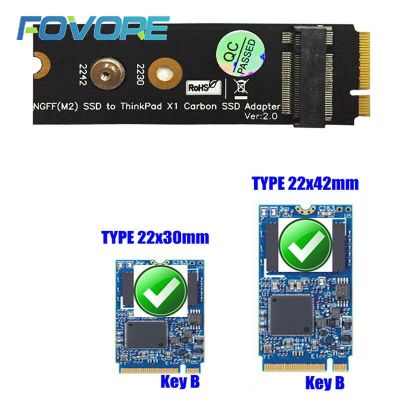 M.2 NGFF SATA-Bus KEY B อะแดปเตอร์ HDD SSD Raiser การ์ดตัวแปลง SSD 20 + 6ขาสำหรับ Thinkpad Lenovo X1คาร์บอนสนับสนุน2230 2242 M.2อะแดปเตอร์ FJK3825