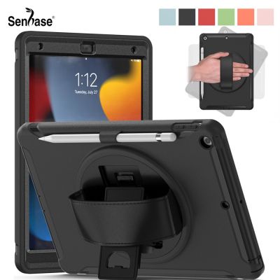 【DT】 hot  Kids Safe Shockproof PC + TPU Combo Hand Strap Stand Cover For Apple iPad 10.2 2019 2020 2021 7th 8th 9th Gen A2197 A2602 Case
