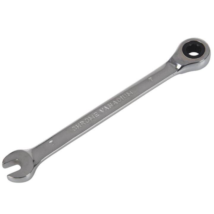 Steel Fixed Head Ratcheting Ratchet Spanner Gear Wrench Open End & Ring