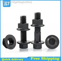 ⊙✸ Hexagon Head with Flange Cap Screw Hex Washer Head Bolt Nylon Lock Flange GB5789 Black Steel 10.9 Grade M6 M8 M10 M12 M14 M16